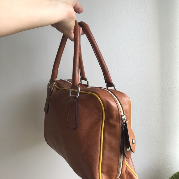 Italian leather tan oversized bag new Studiomoda - Picture 6 of 10